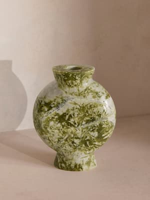 Sesso Vase - Wide - Green - Listing Image