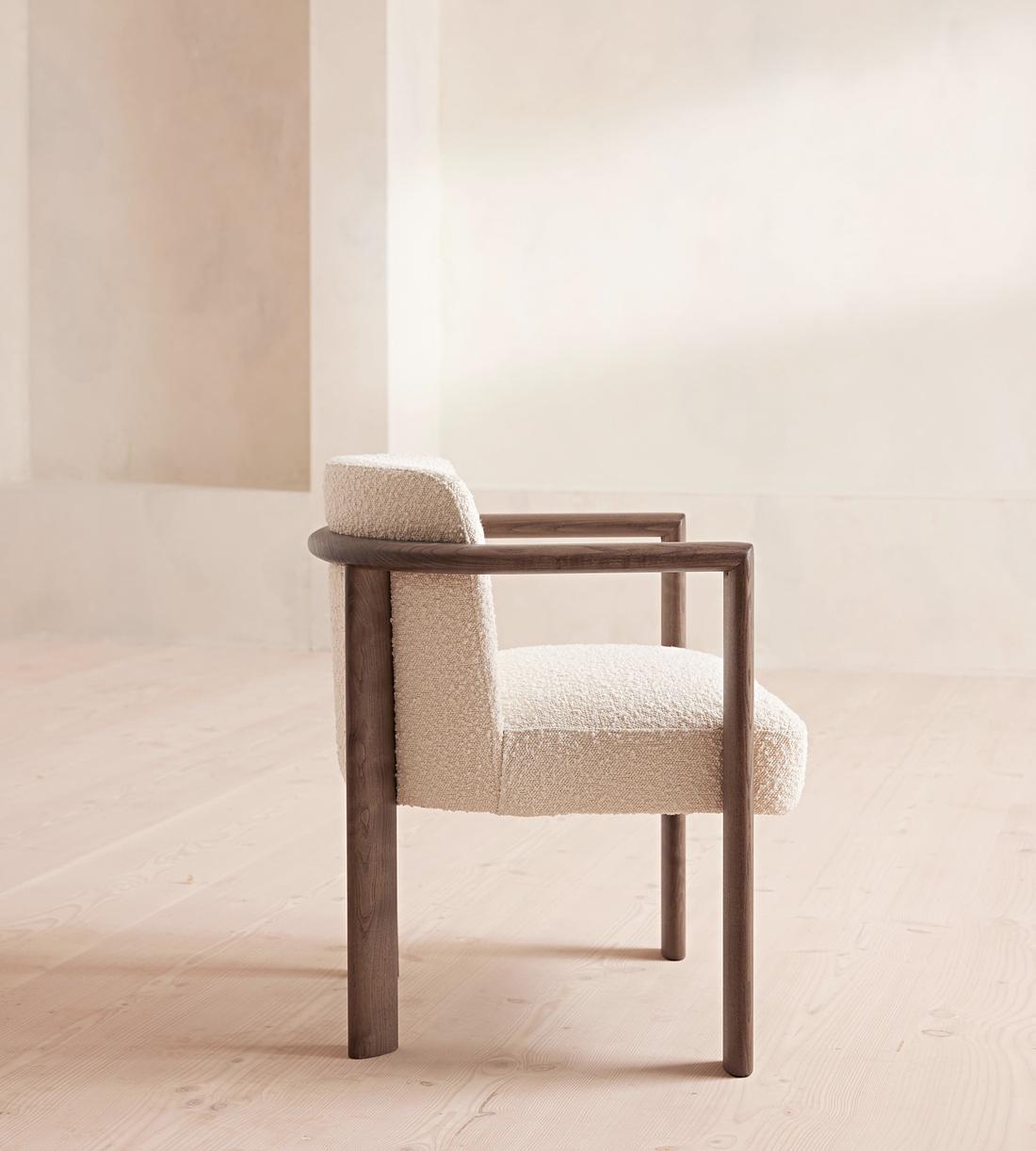 Aria Dining Chair - Boucle - Cream - Images - Image 4