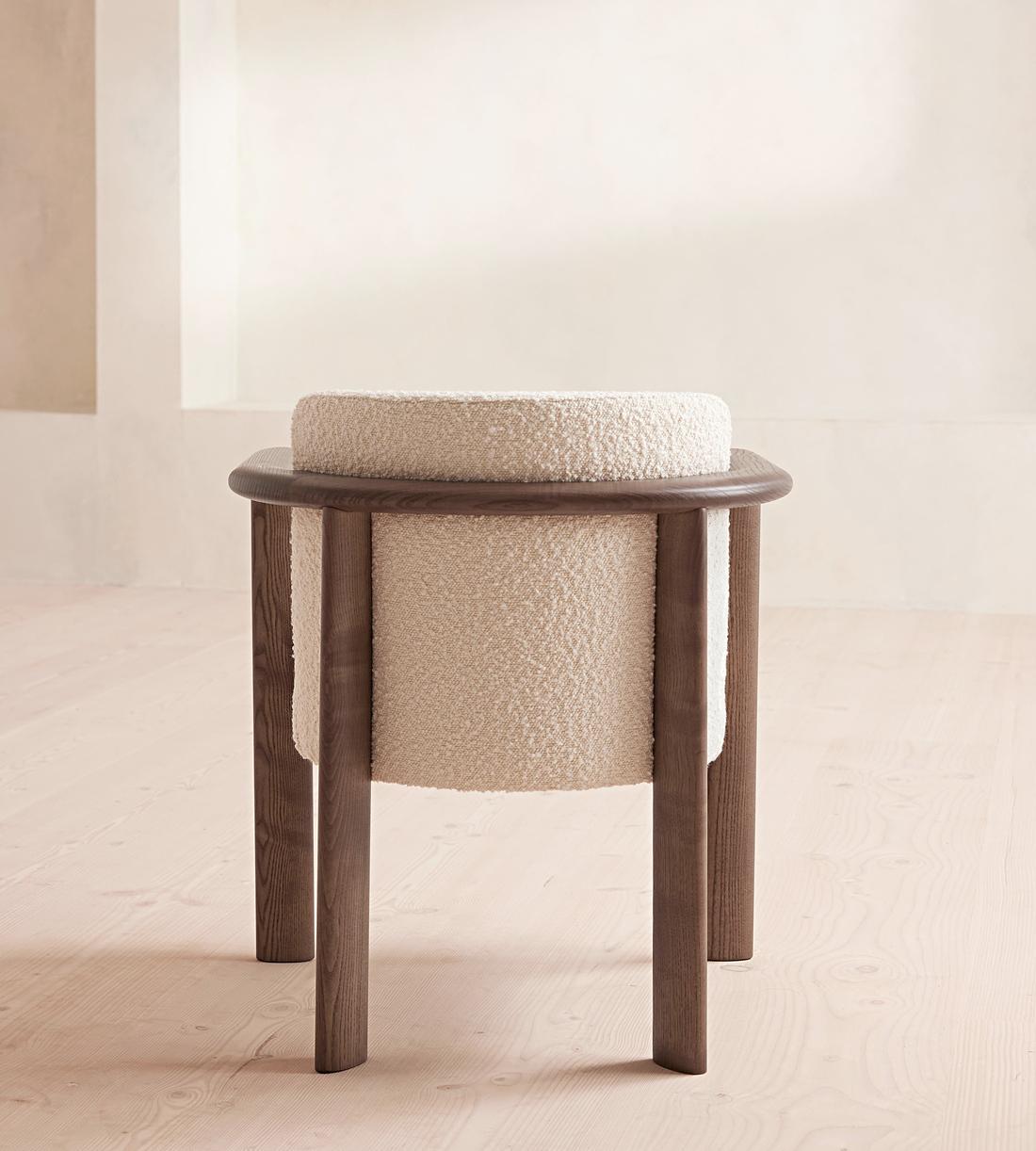 Aria Dining Chair - Boucle - Cream - Images - Image 5