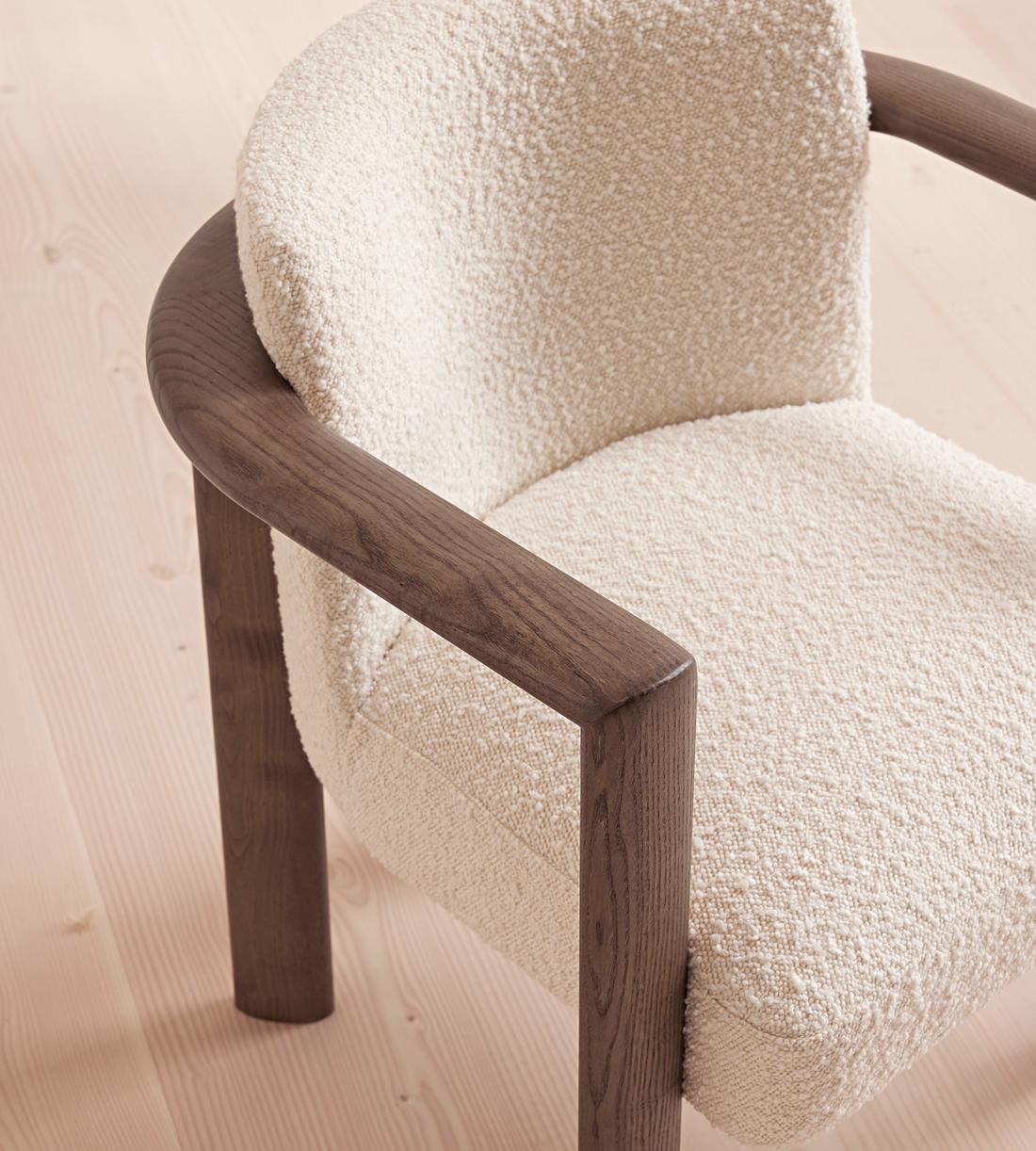 Aria Dining Chair - Boucle - Cream - Images - Image 6