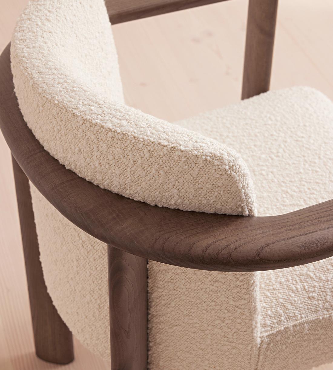 Aria Dining Chair - Boucle - Cream - Images - Image 7