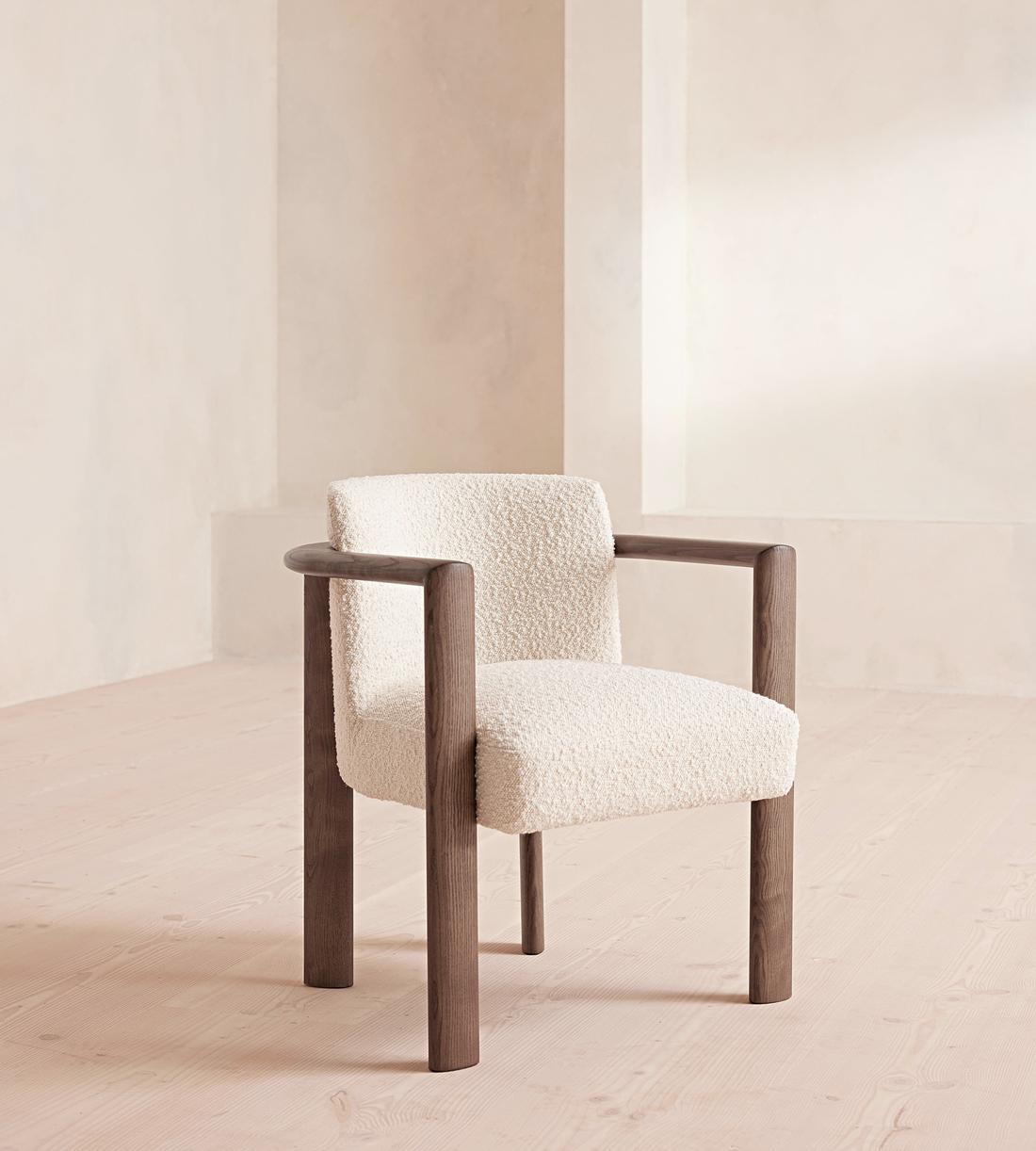 Aria Dining Chair - Boucle - Cream - Listing - Image 1