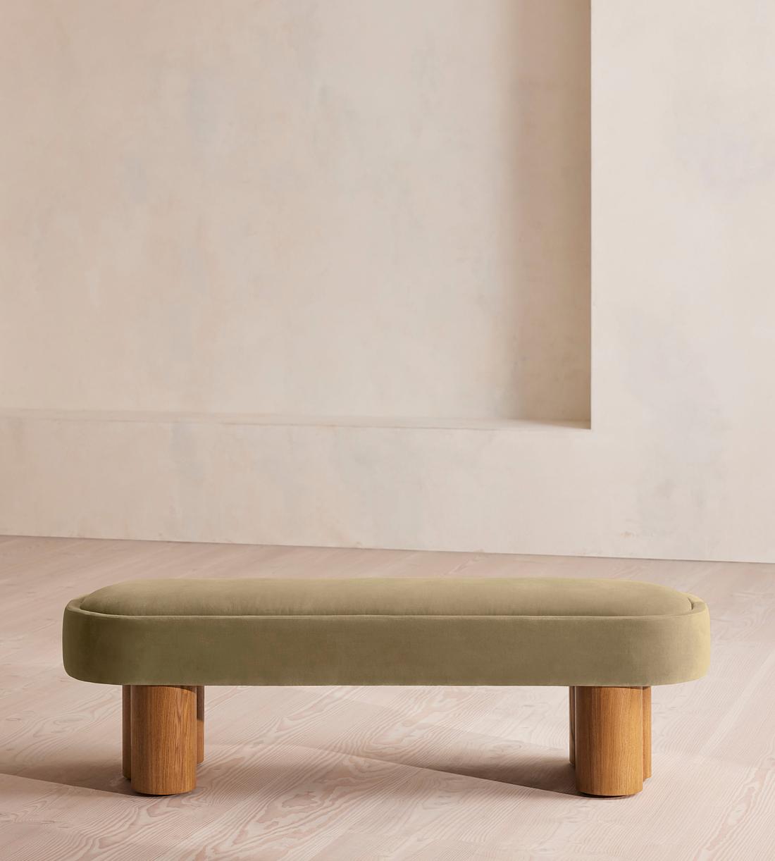 Nieve Bench - Velvet - Lichen - Listing - Image 2