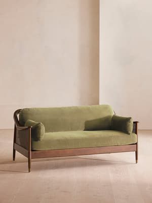 Atlanta Three Seater Sofa - Velvet - Lichen - Listing Image