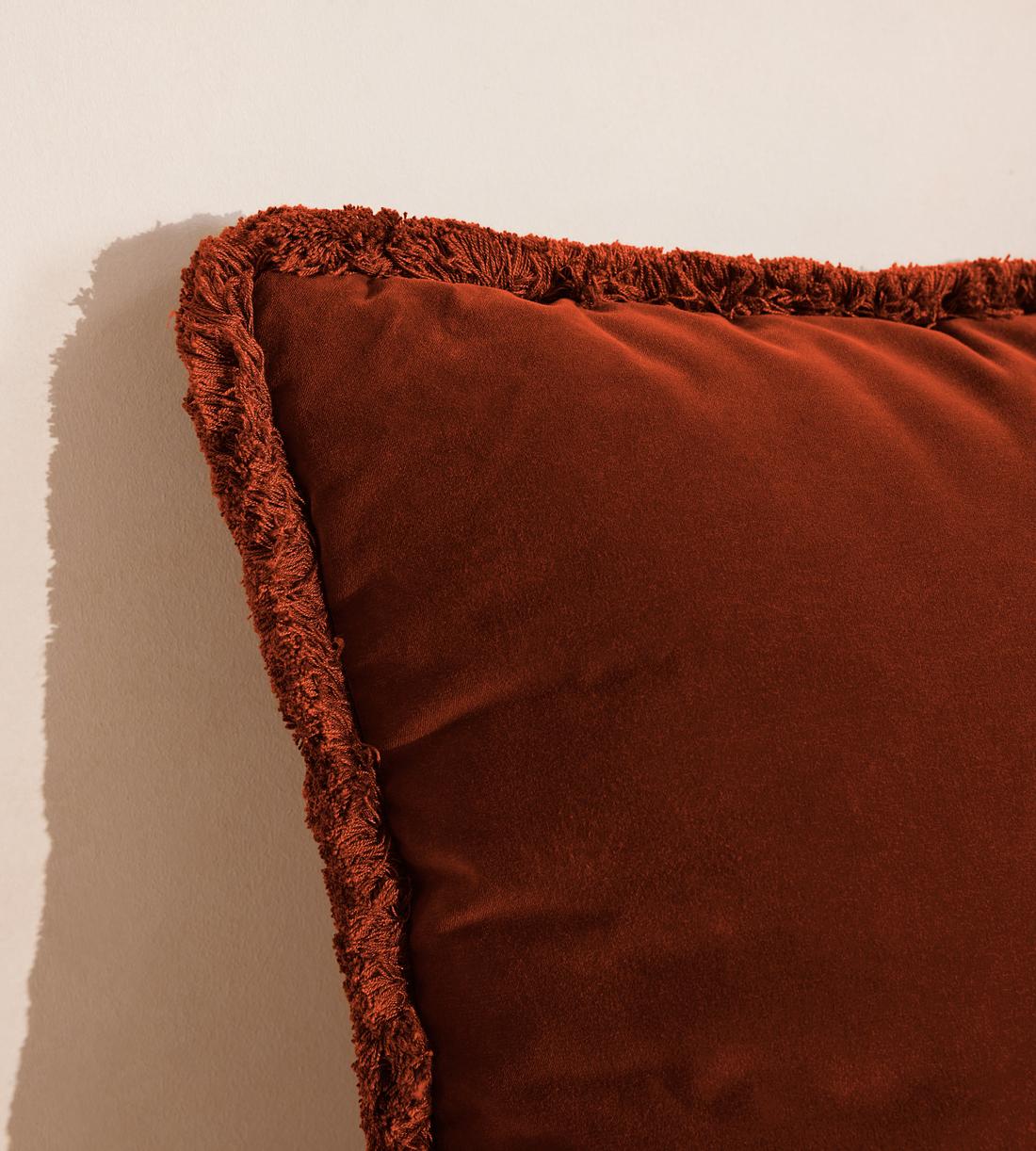 Margeaux Square Cushion - Rust - Images - Image 4