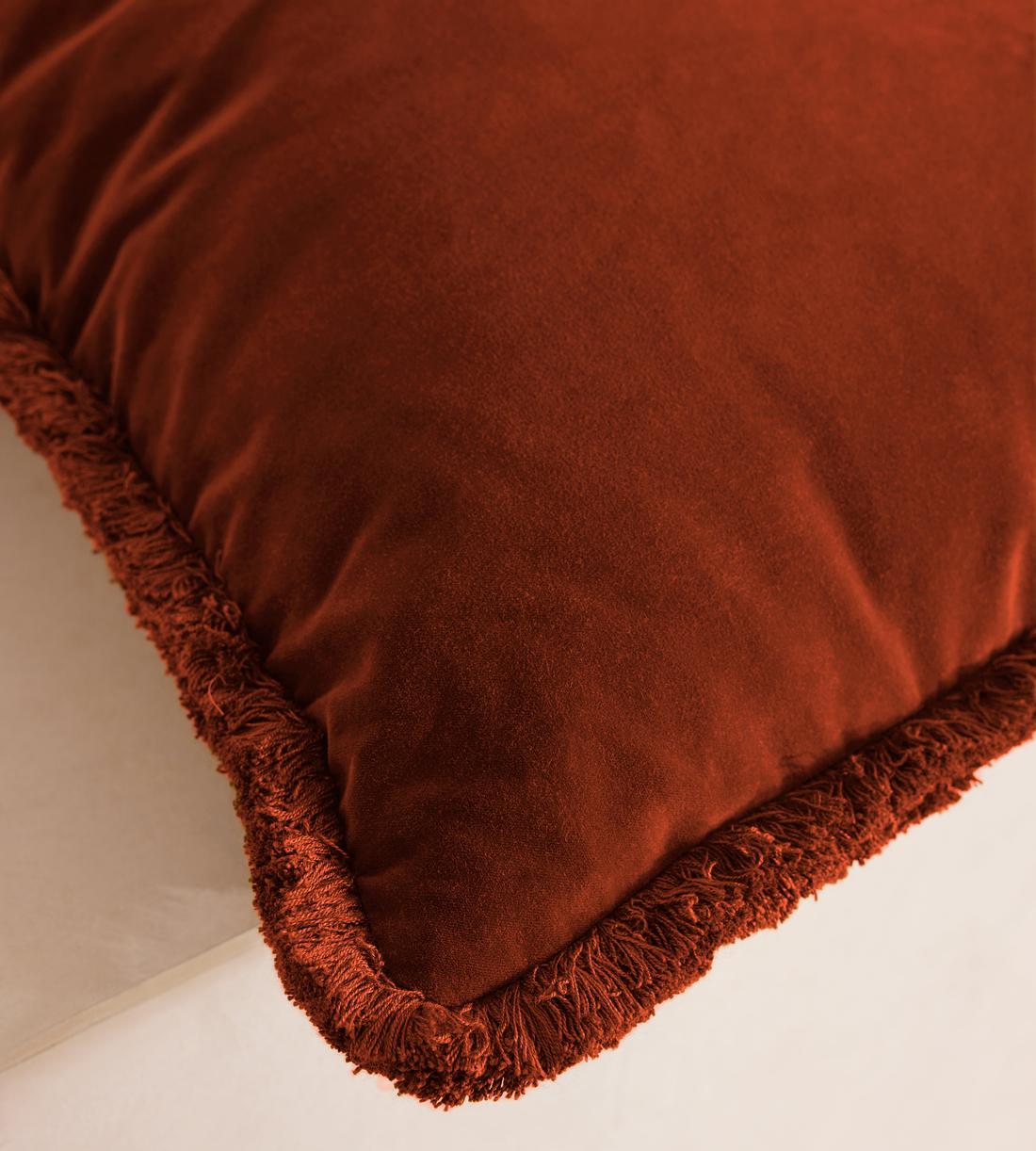 Margeaux Square Cushion - Rust - Images - Image 5