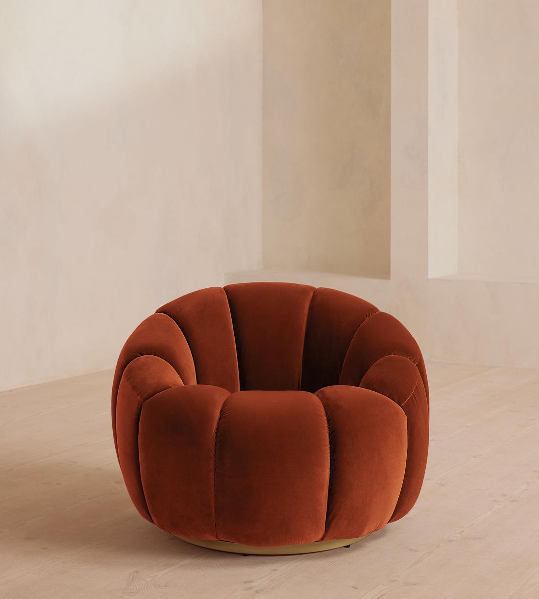 Garret Armchair - Velvet - Rust - Listing - Image 2