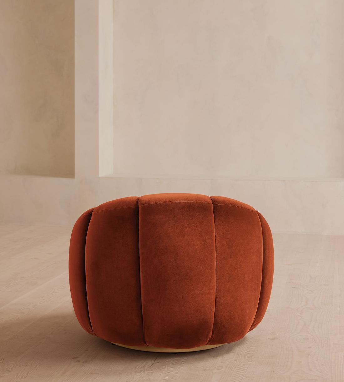 Garret Armchair - Velvet - Rust - Images - Image 5