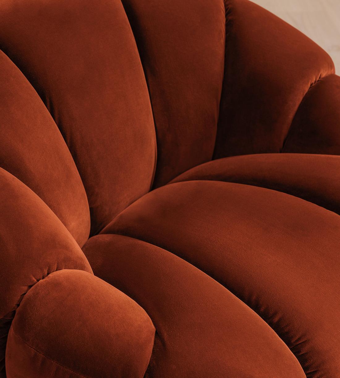 Garret Armchair - Velvet - Rust - Images - Image 6