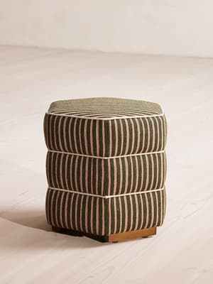 Lyla Footstool,Wimpole Stripe - Hover Image