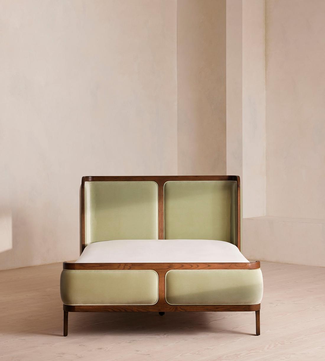 Belsa Bed - Double - Velvet - Lichen - Listing - Image 2