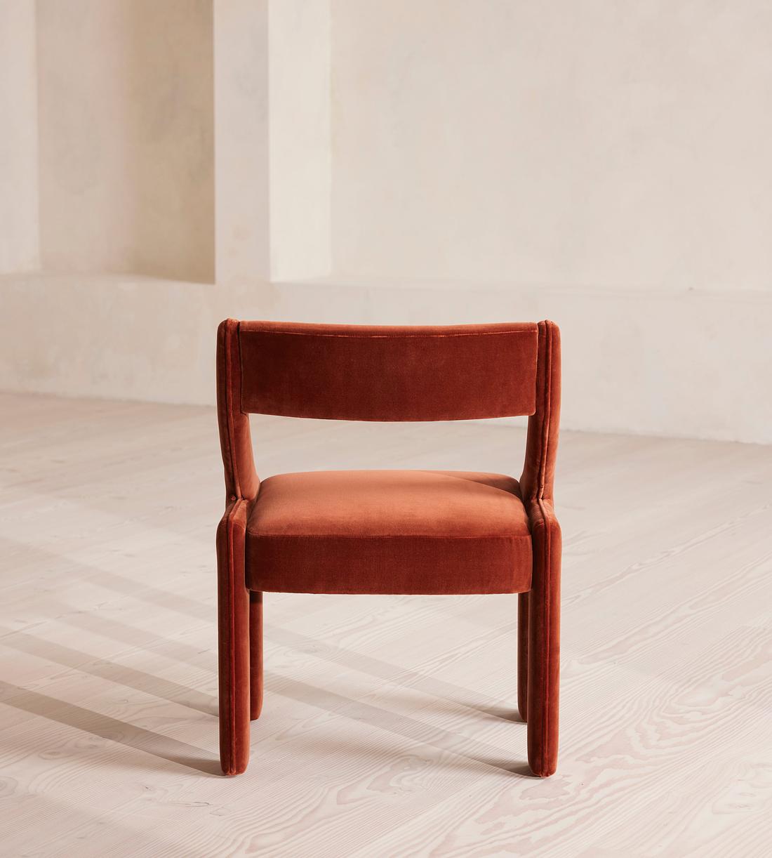 Laurie Dining Chair - Velvet - Rust - Images - Image 5