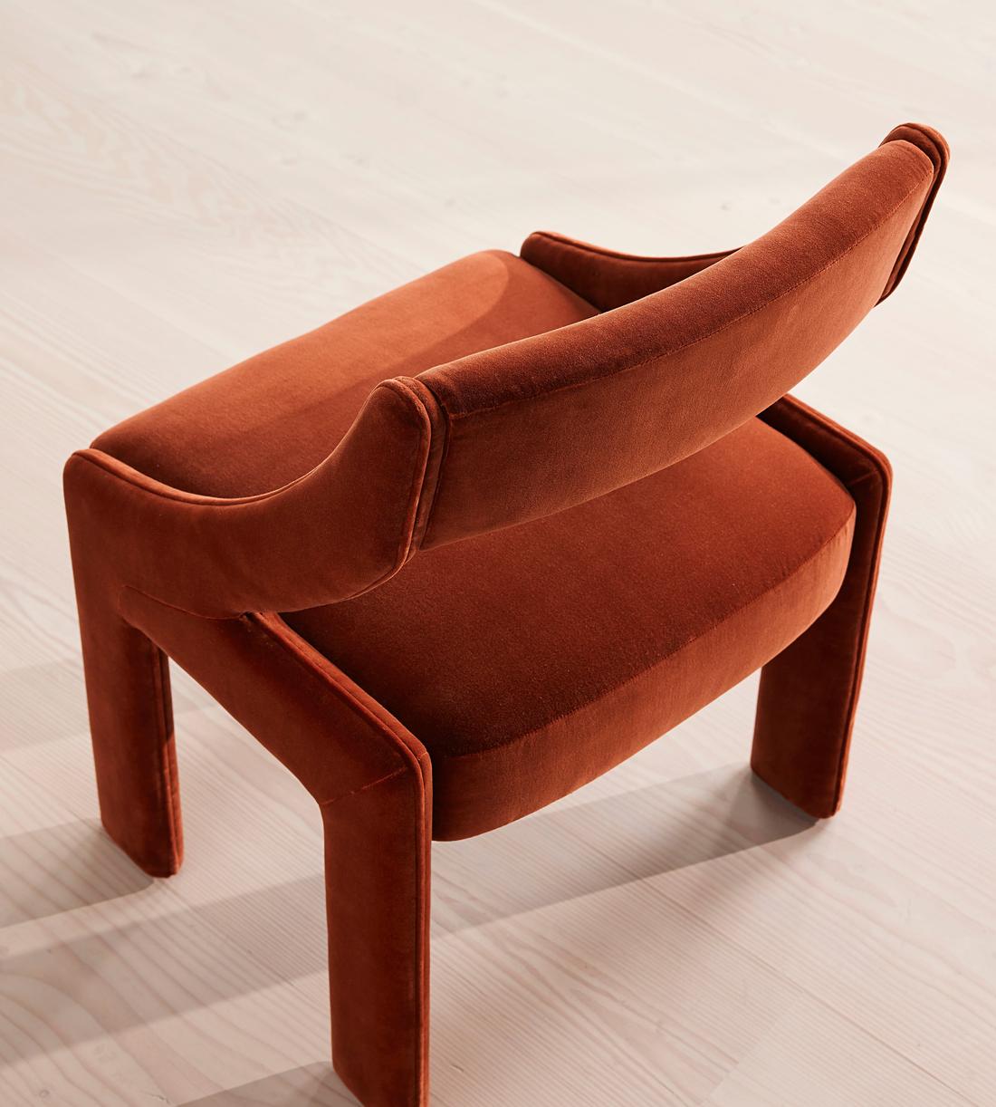 Laurie Dining Chair - Velvet - Rust - Images - Image 9