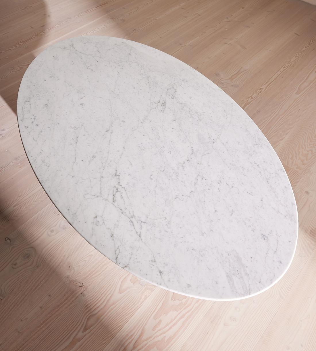 Murcell Oval Dining Table - Carrara Marble - Images - Image 6