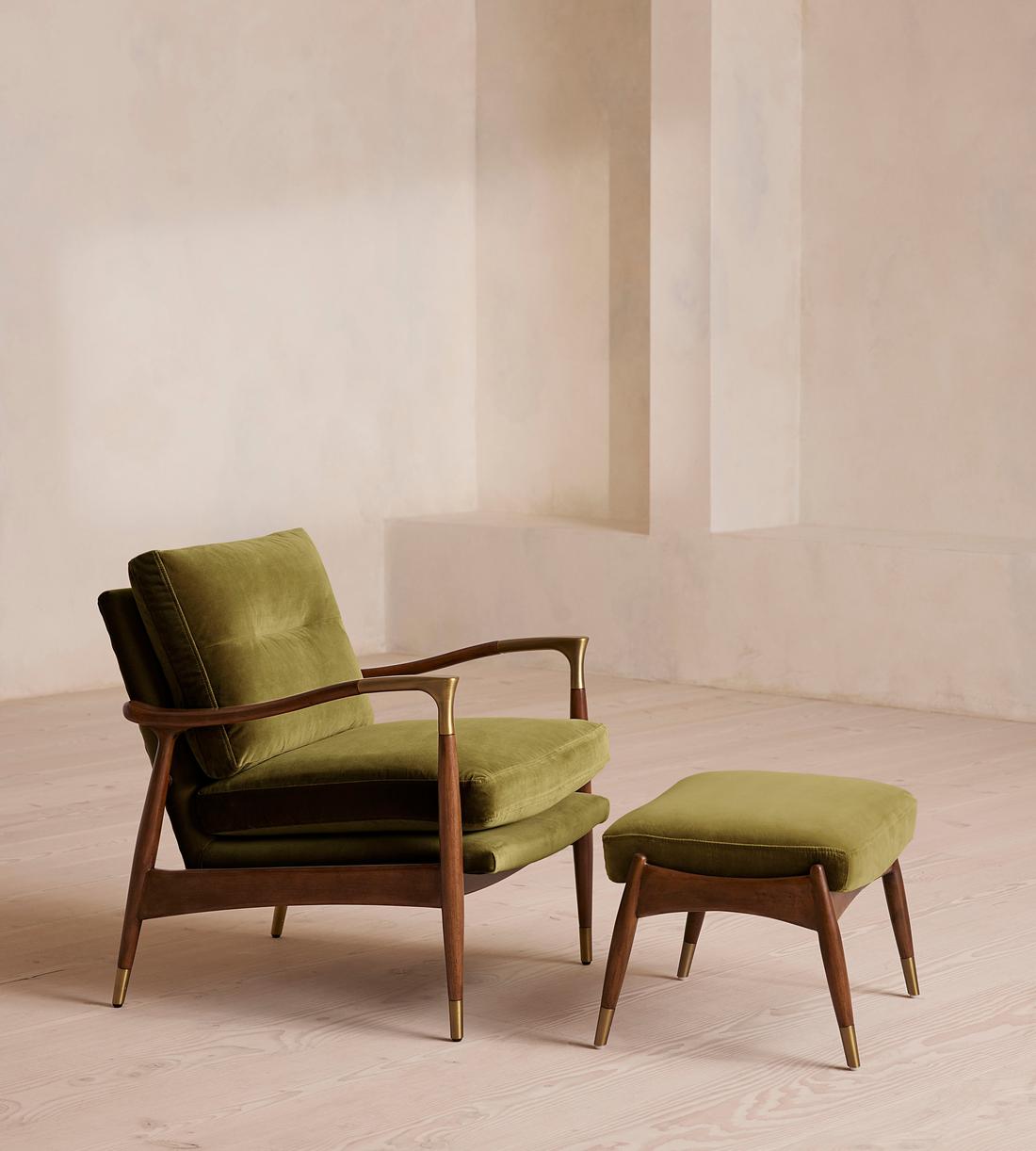 Theodore Armchair - Velvet - Olive - Images - Image 4