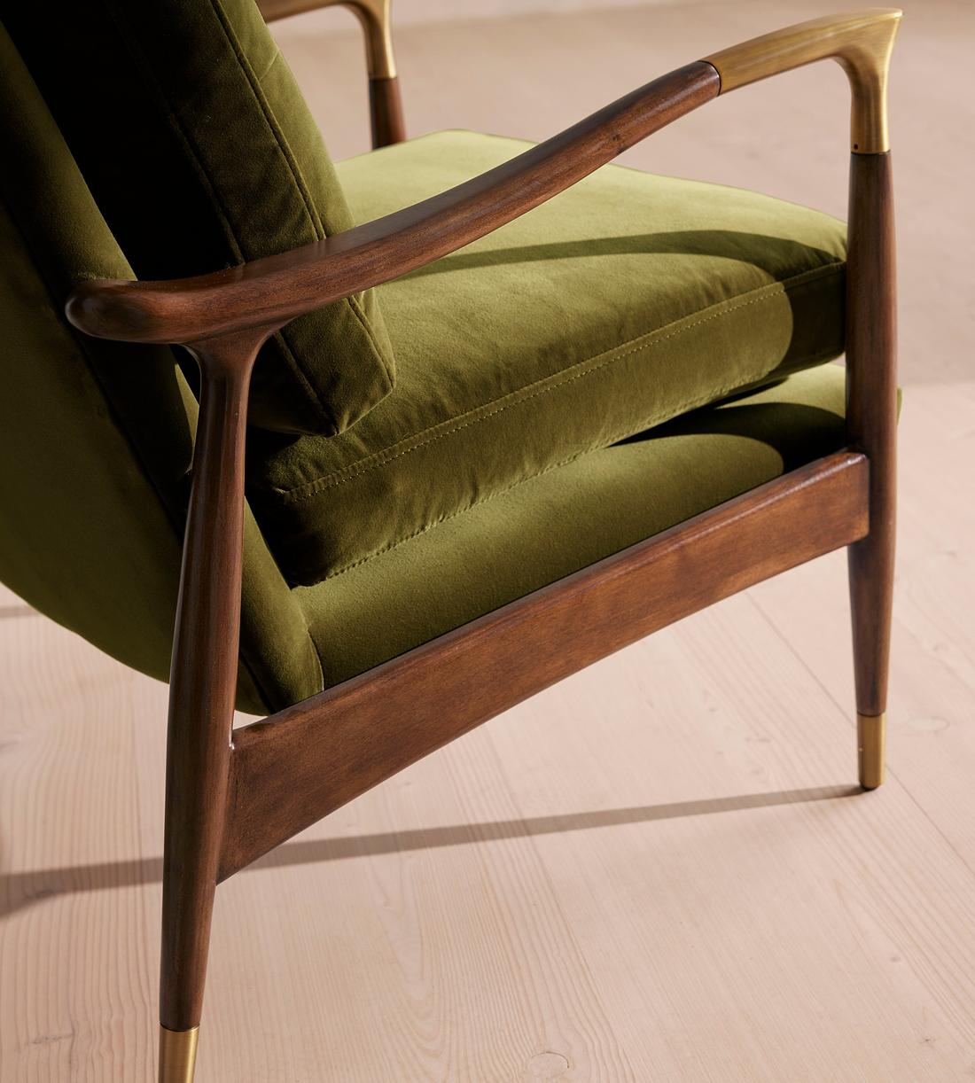 Theodore Armchair - Velvet - Olive - Images - Image 6