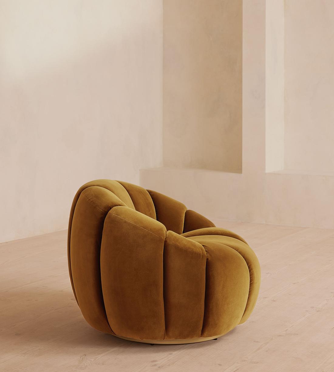 Garret Armchair - Velvet - Mustard - Images - Image 4