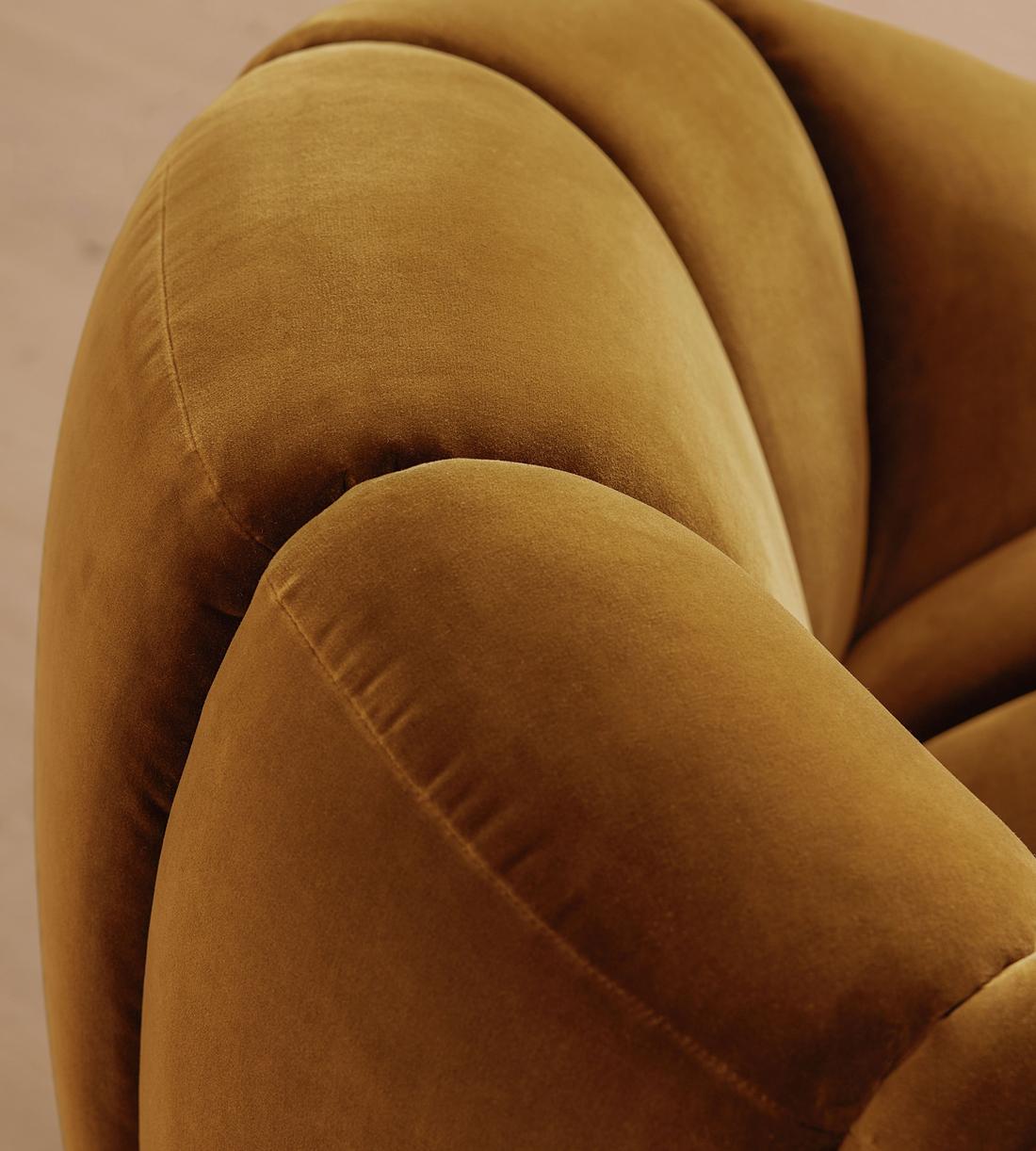 Garret Armchair - Velvet - Mustard - Images - Image 7