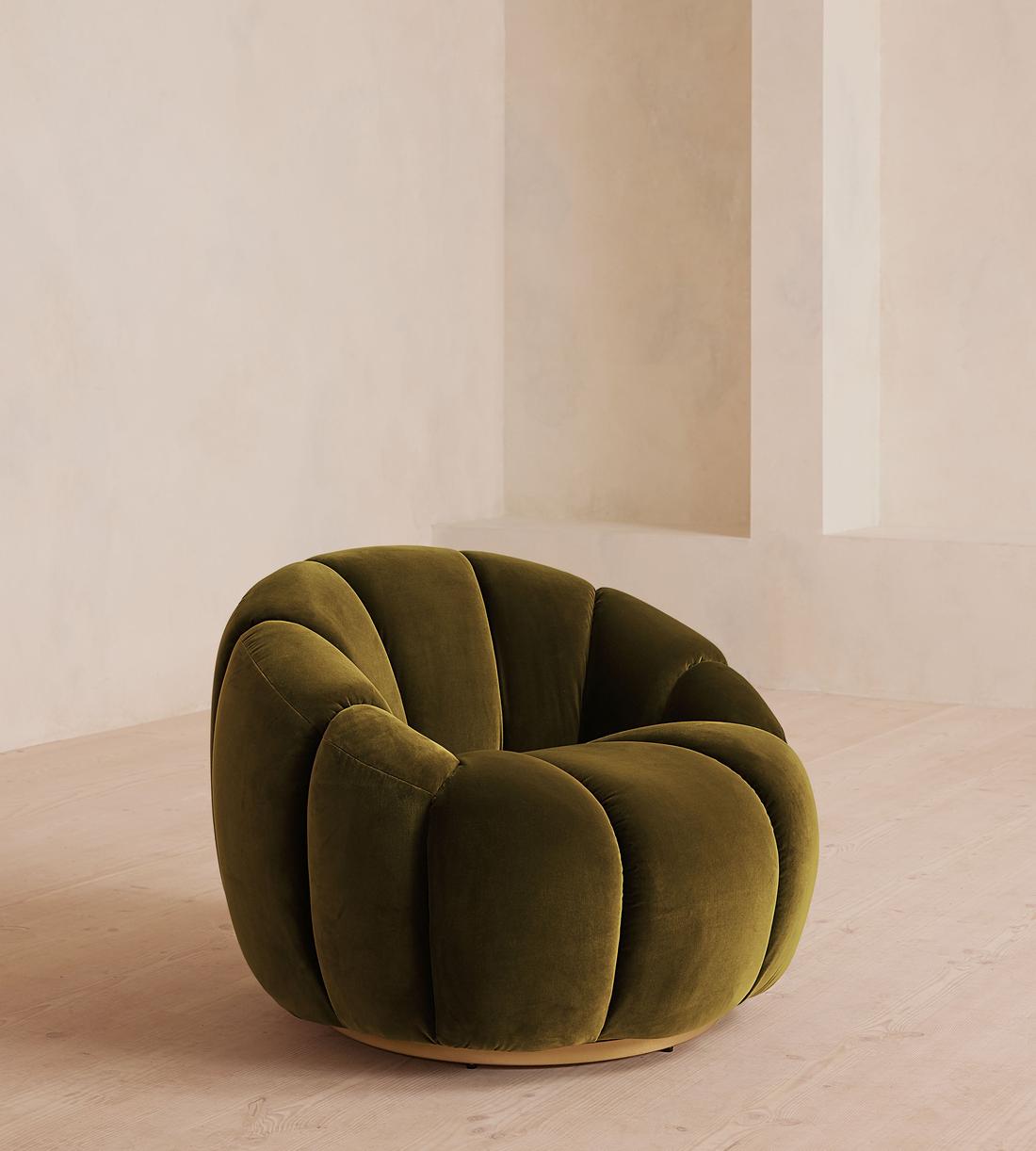 Garret Armchair - Velvet - Olive - Listing - Image 1