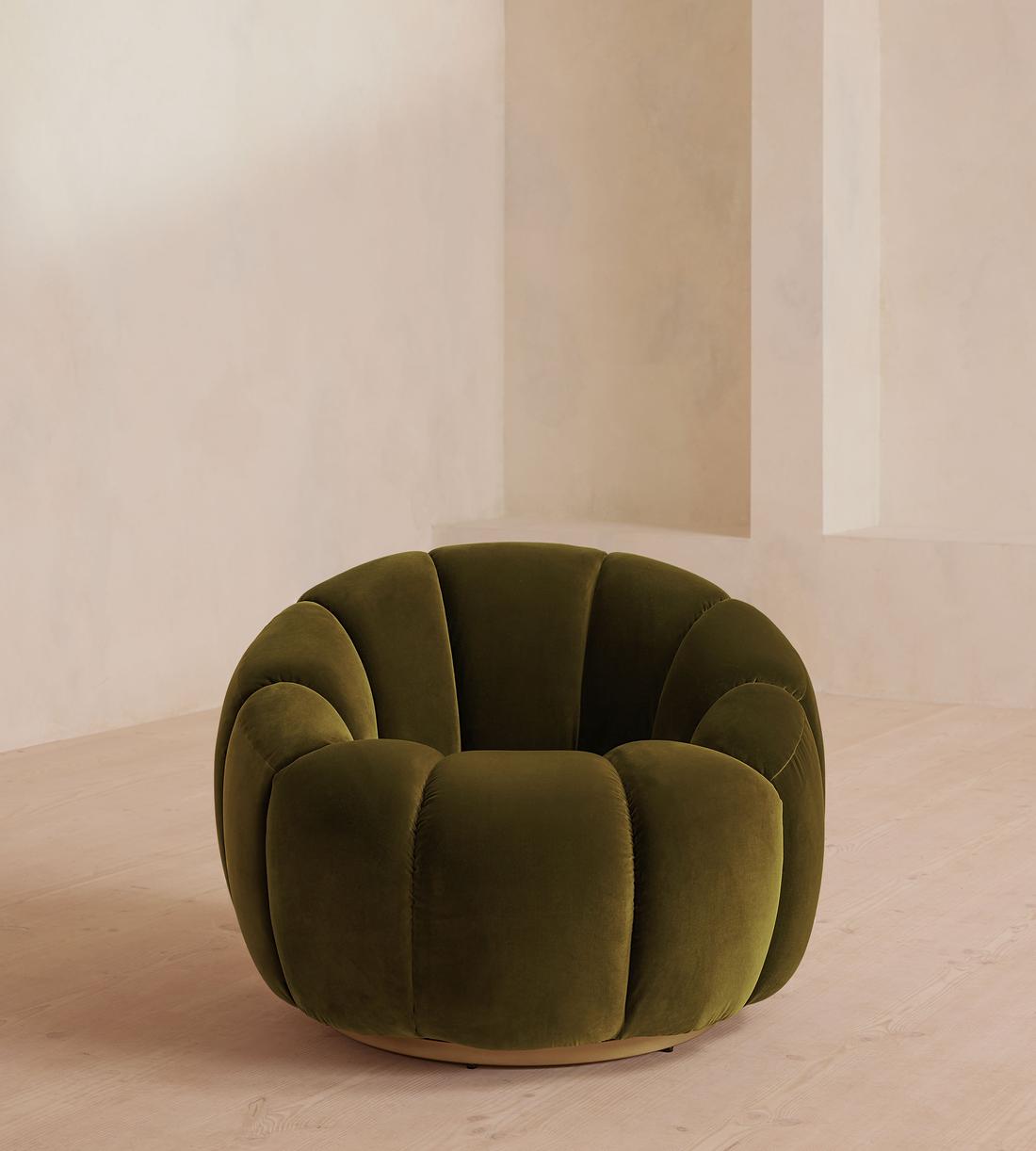 Garret Armchair - Velvet - Olive - Listing - Image 2