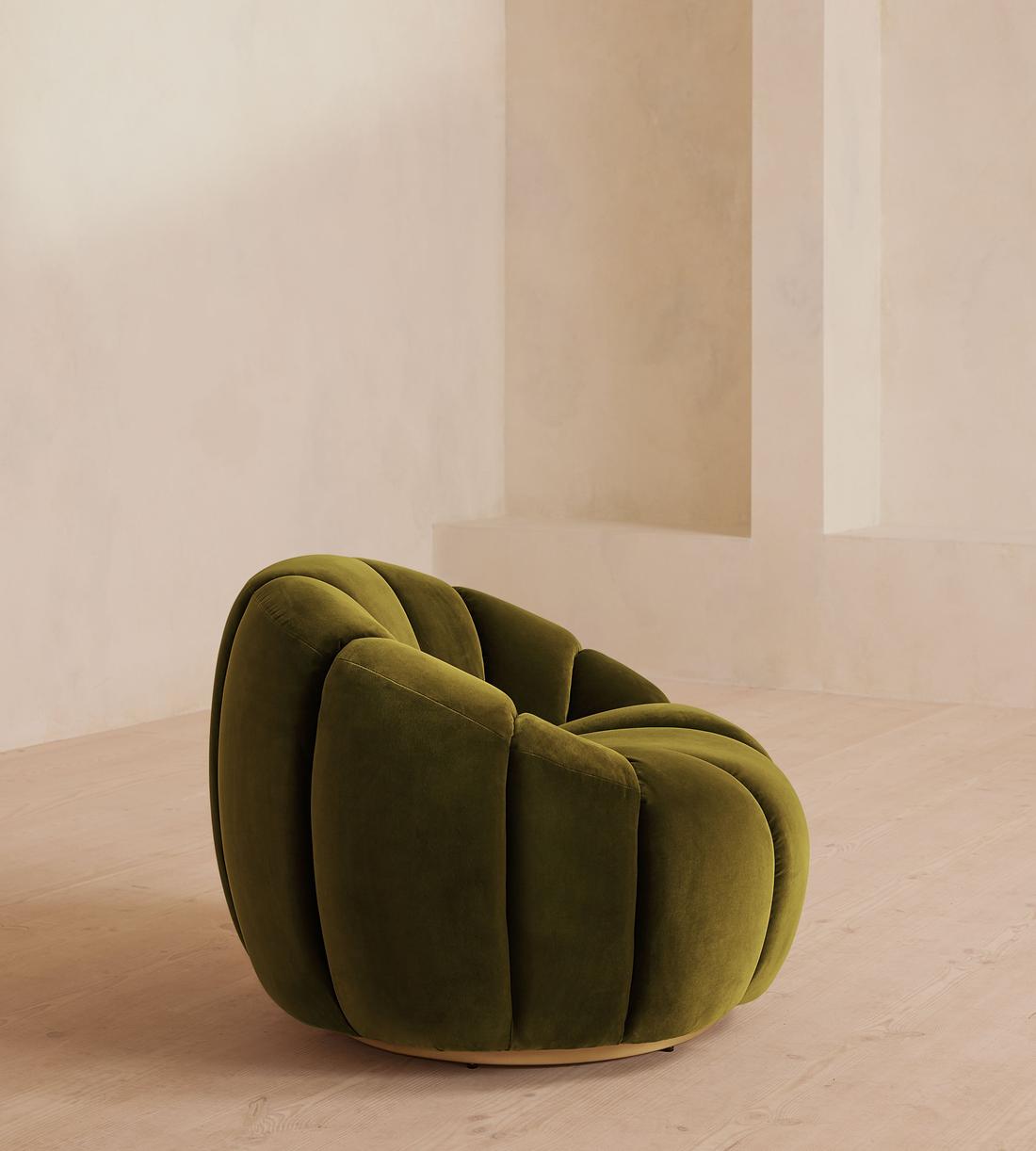 Garret Armchair - Velvet - Olive - Images - Image 3