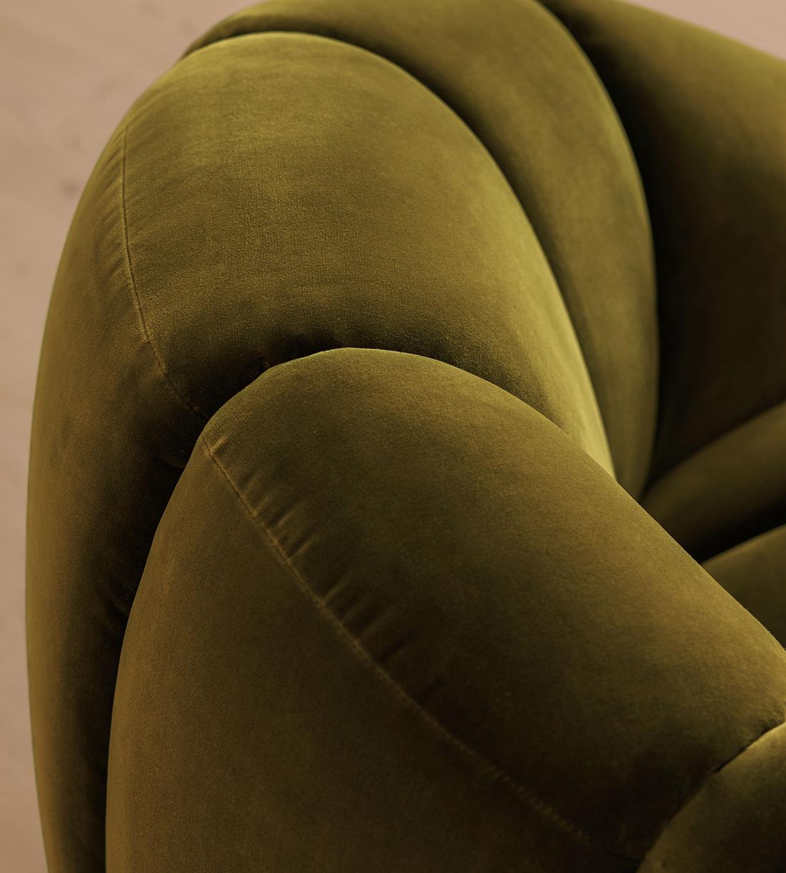 Garret Armchair - Velvet - Olive - Images - Image 6