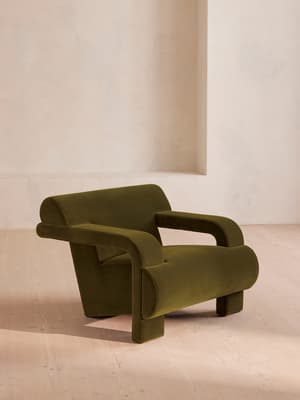 Humphrey Armchair - Velvet - Olive - Hover Image