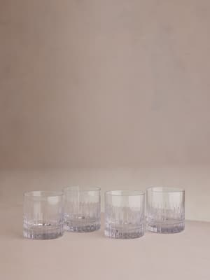 Roebling Cut Crystal Rocks Glass - Set of Four - Listing Image