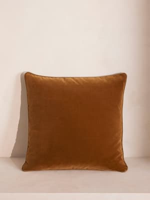 Darcy Square Cushion - Velvet - Mustard - Listing Image