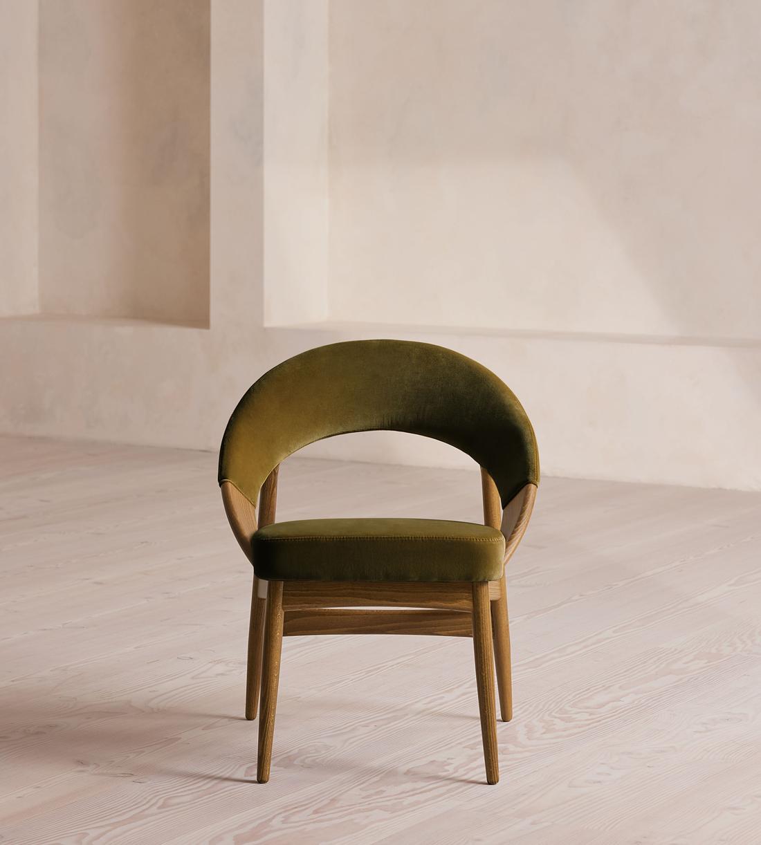 Lachlan Dining Chair - Velvet - Olive - Listing - Image 2