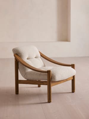 Karine Armchair - Midtone Oak - Boucle - Listing Image