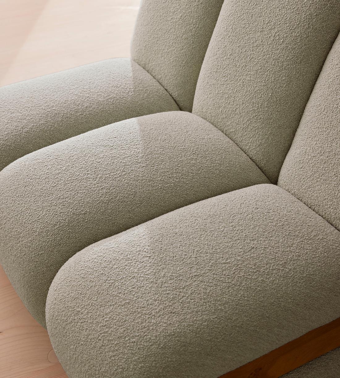 Noelle Modular Armchair - Textured Wool Boucle - Pistachio - Images - Image 5