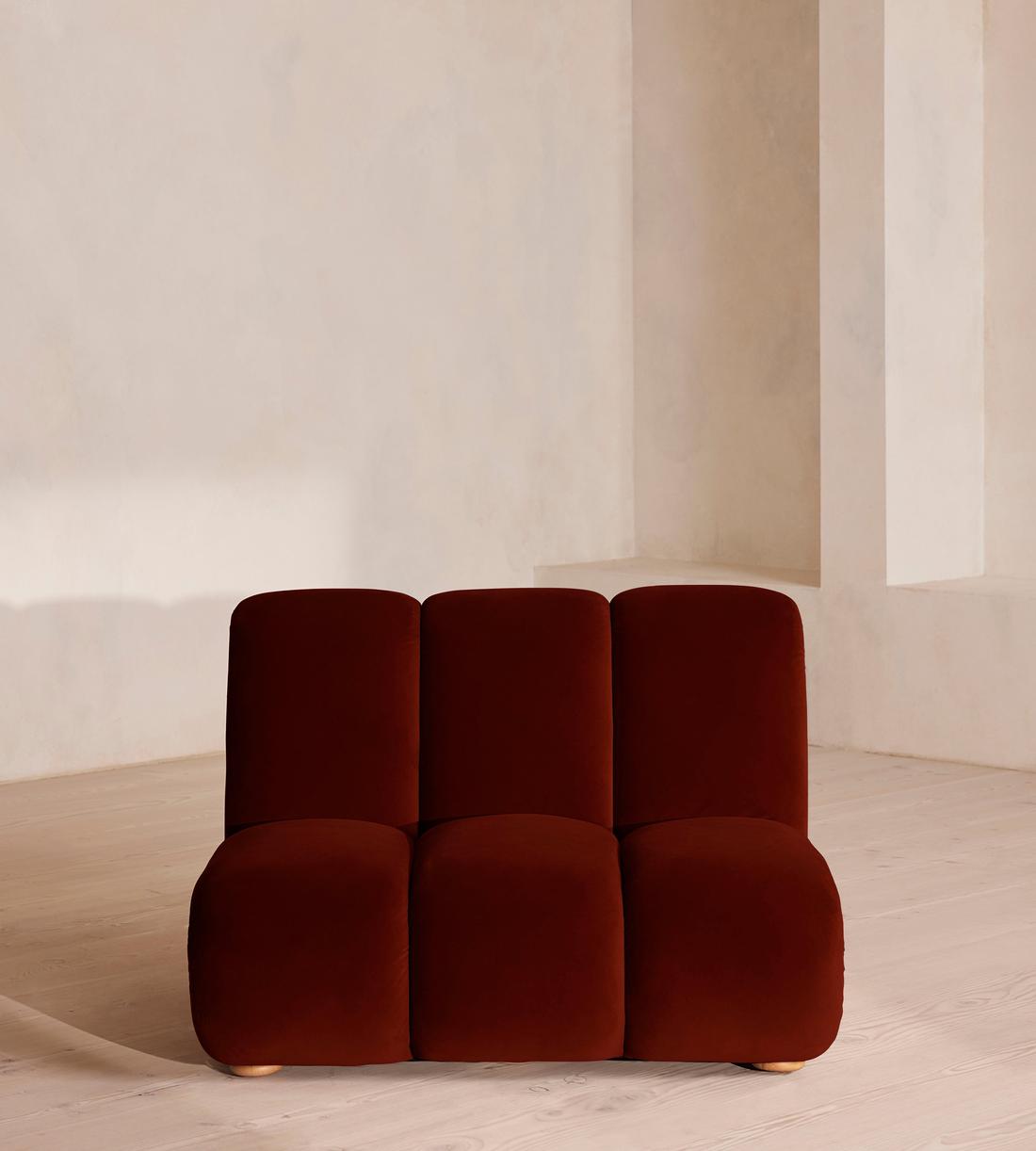 Noelle Modular Armchair - Velvet Rust - Listing - Image 1