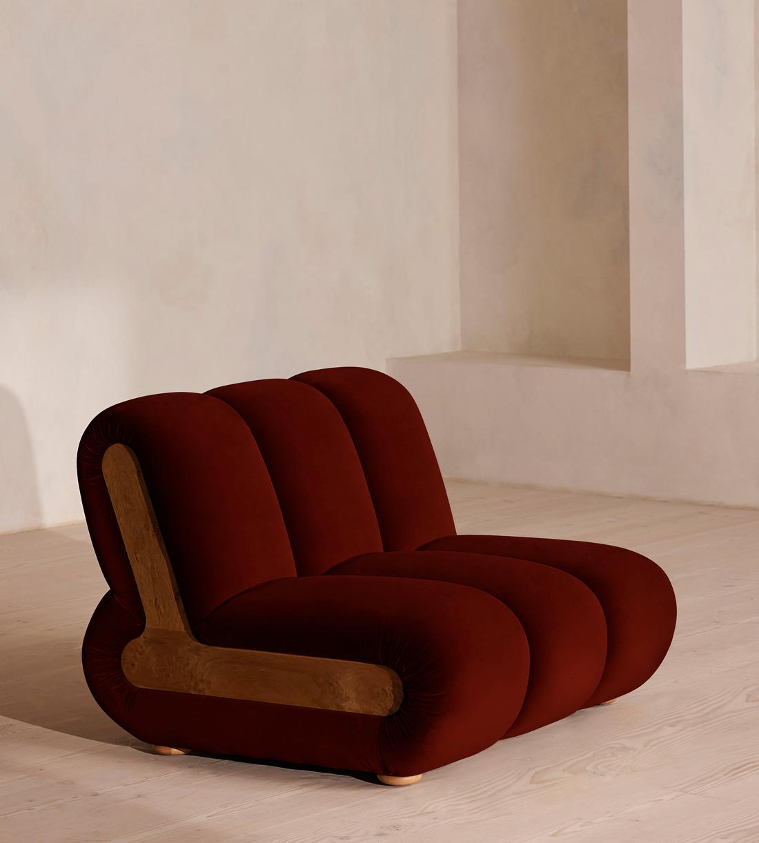 Noelle Modular Armchair - Velvet Rust - Listing - Image 2