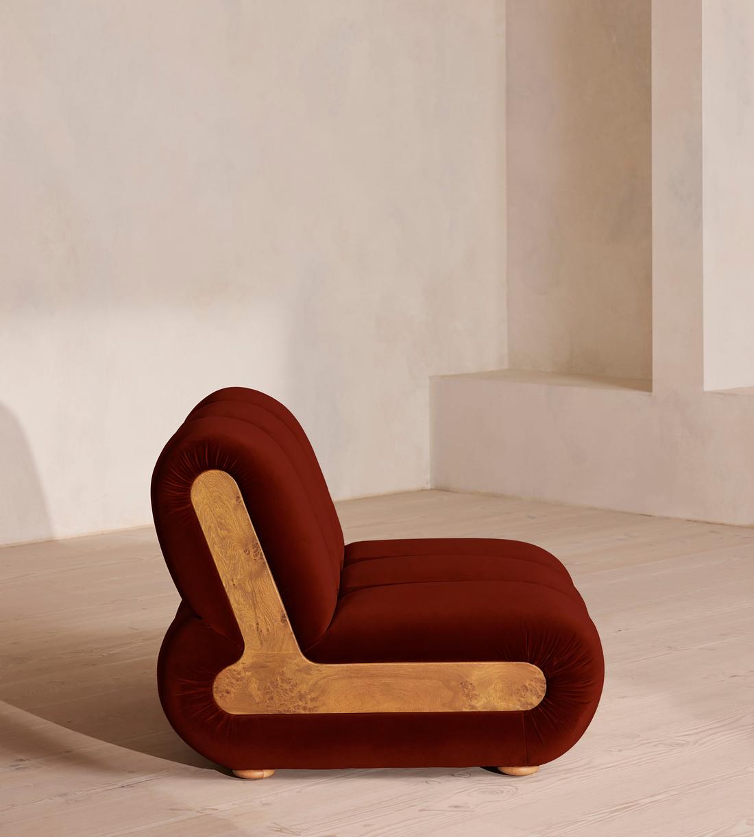 Noelle Modular Armchair - Velvet Rust - Images - Image 3