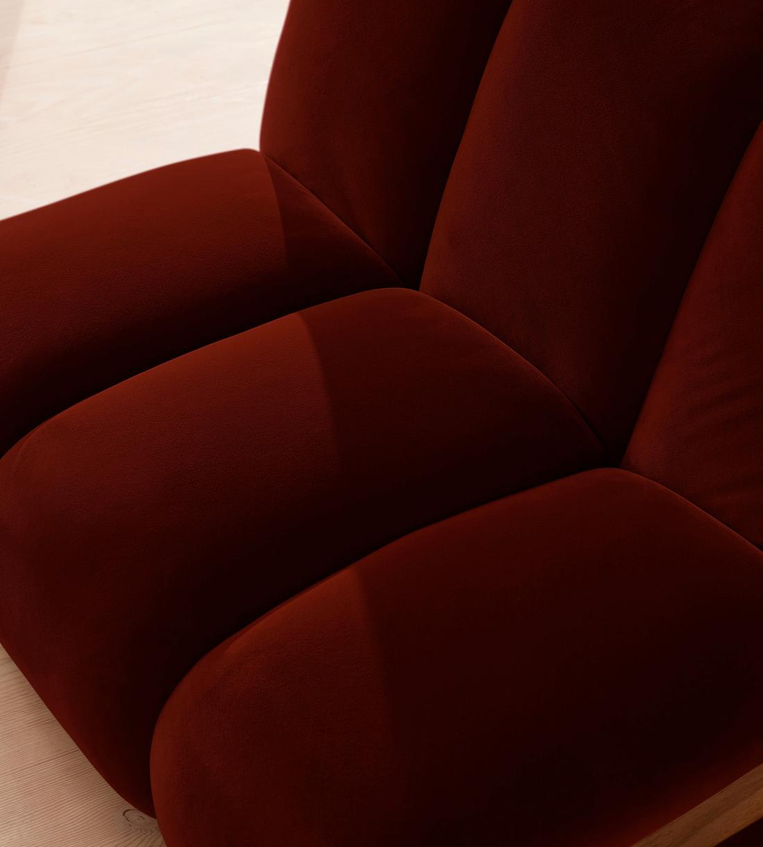 Noelle Modular Armchair - Velvet Rust - Images - Image 5