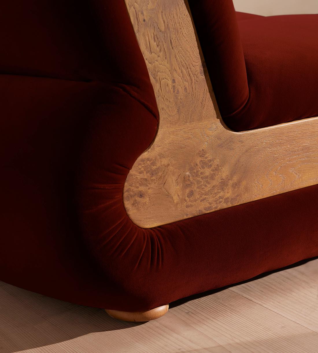 Noelle Modular Armchair - Velvet Rust - Images - Image 6