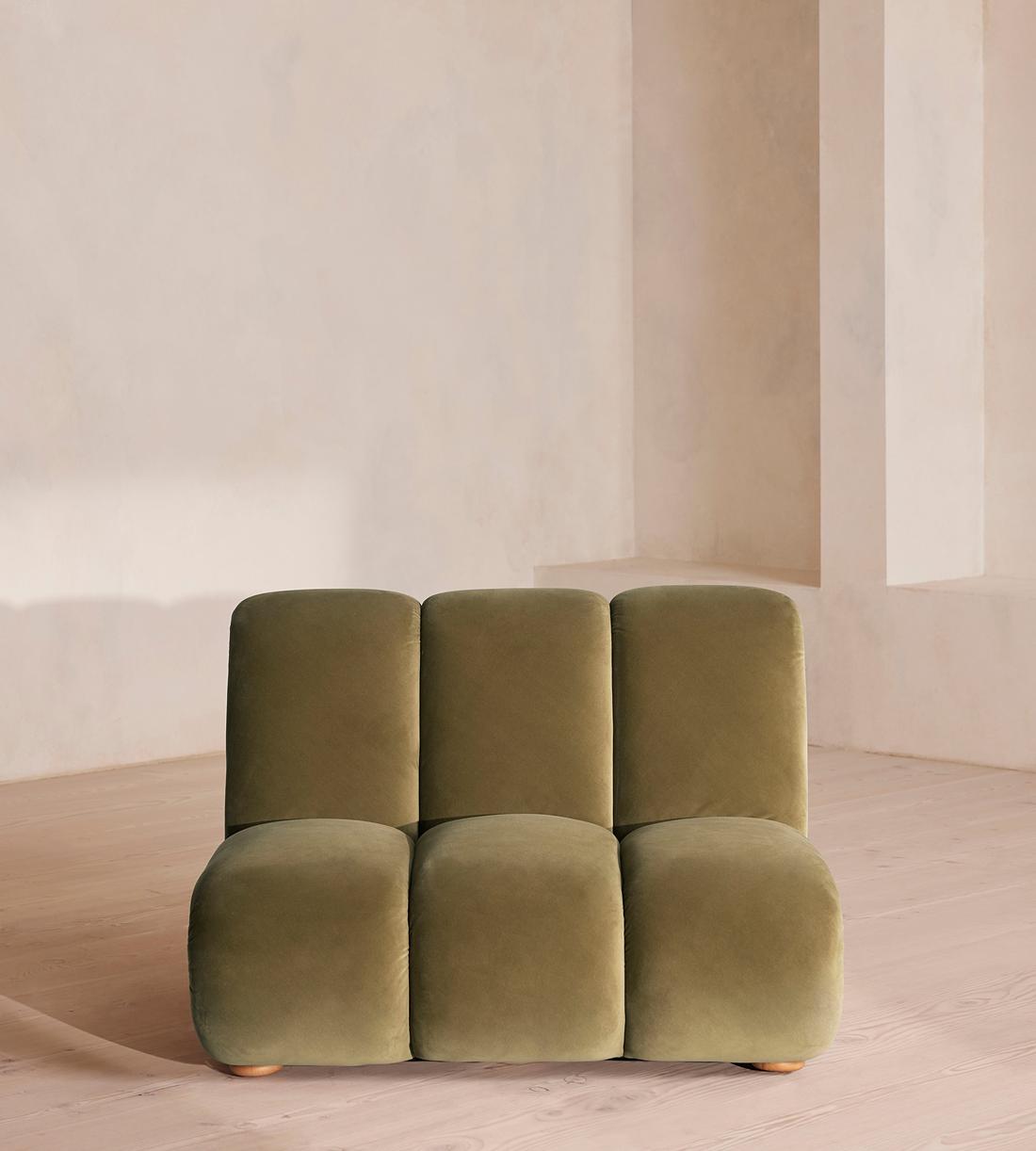 Noelle Modular Armchair - Velvet Lichen - Listing - Image 1