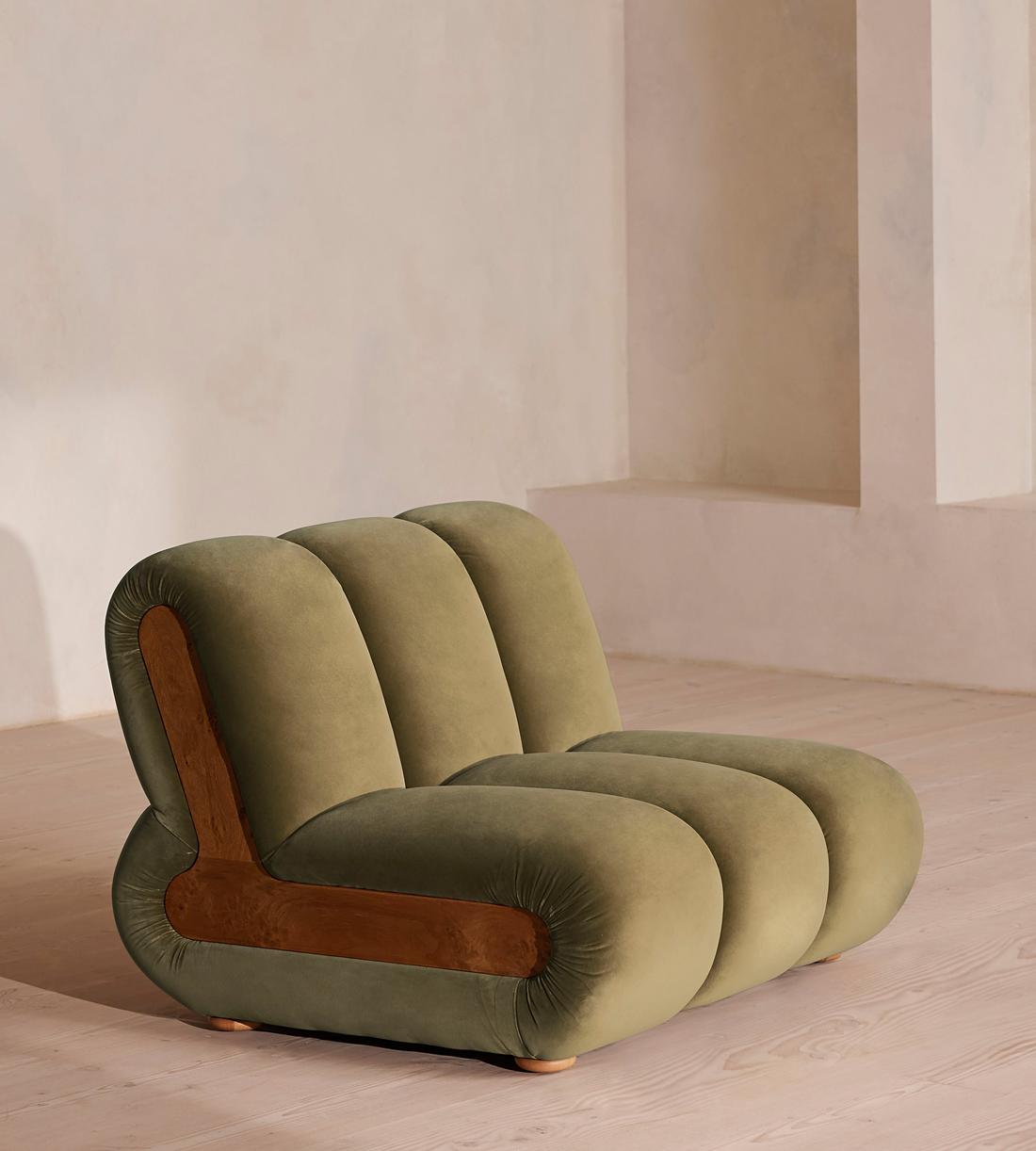 Noelle Modular Armchair - Velvet Lichen - Listing - Image 2