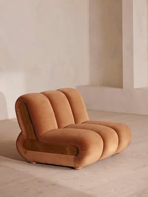 Noelle Modular Armchair - Velvet Antique Rose - Hover Image