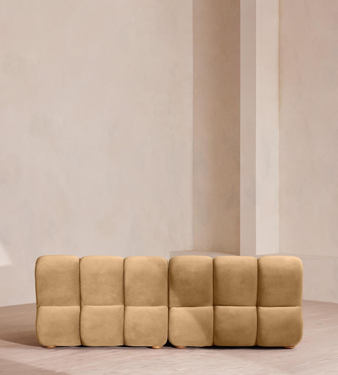 Noelle Modular Sofa - Four Seater - Velvet - Camel - Images - Image 4