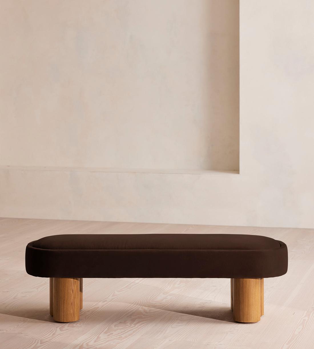 Nieve Bench - Velvet - Chocolate - Listing - Image 2