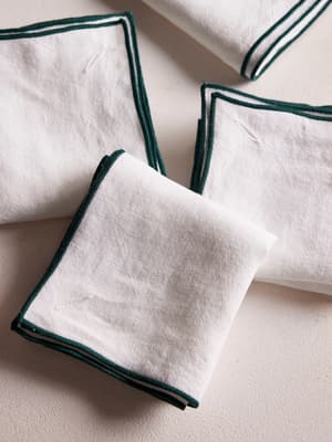 Mateo Linen Buttonhole Napkin - Set of 4 - Hover Image