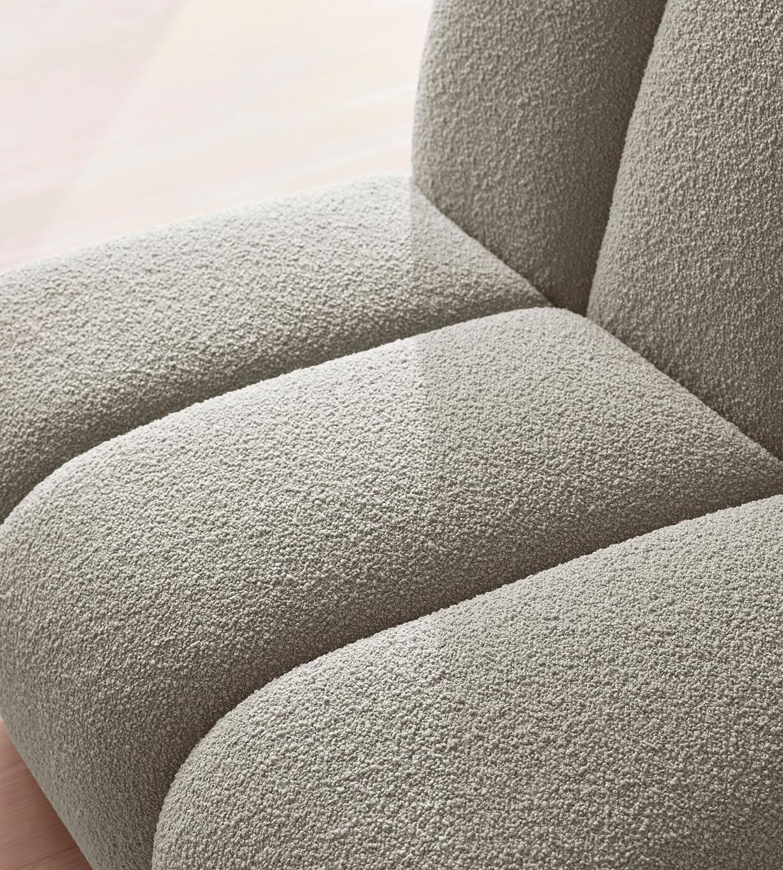 Noelle Modular Sofa - Four Seater - Textured Wool Boucle - Pistachio - Images - Image 5