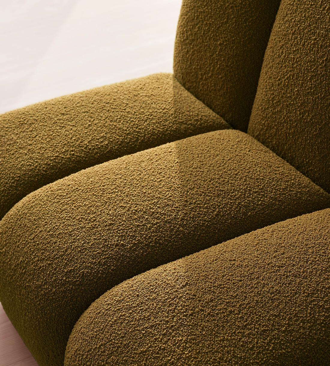 Noelle Modular Sofa - Four Seater - Textured Wool Boucle - Kelp - Images - Image 5