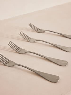 Stonewashed Salad Fork - Set of Four - Hover Image