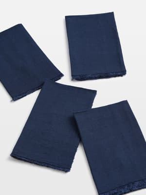 Whitney Linen Napkins Navy - set of four - Listing Image