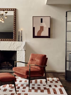 Theodore Armchair - Velvet - Rust - Listing Image