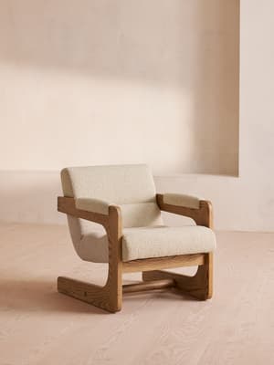 Lara Armchair - Boucle - Natural - Hover Image